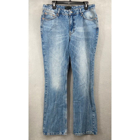 ASOS Design Jeans Womens Size 32x32 Straight Leg Blue Mid Rise Relaxed Fit - Picture 1 of 11